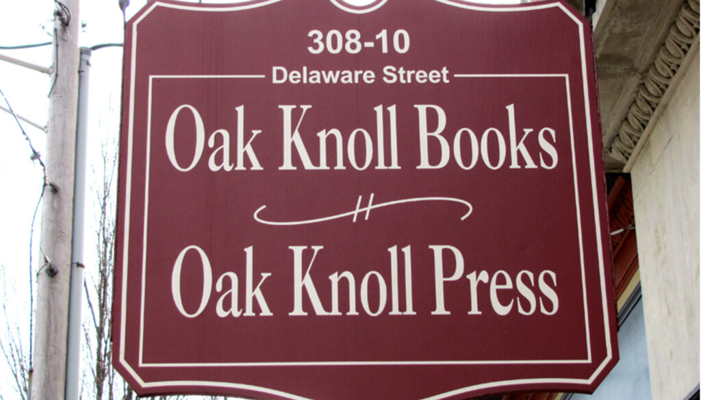 oak knoll press sign